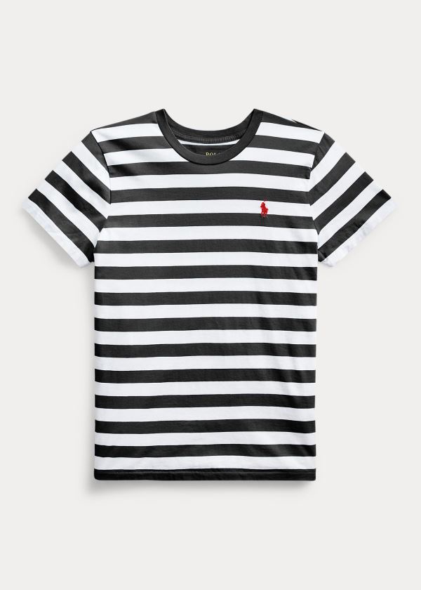 Women's Polo Ralph Lauren Striped Cotton Jersey T Shirts | 196820GMW